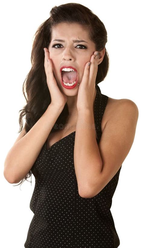 Young Woman Frantic Expression Stock Photos Free And Royalty Free Stock