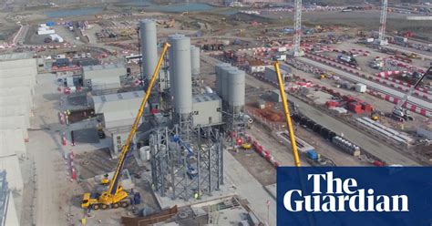 striking drone footage shows hinkley point c under construction video uk news the guardian