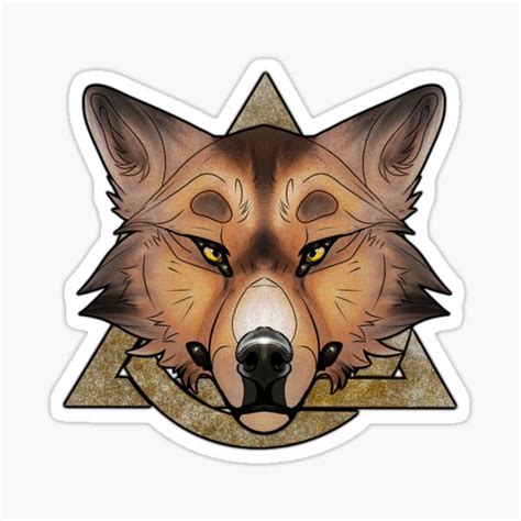 Brown Wolf Therian Pride Sticker For Sale By Otherkindtrades Redbubble