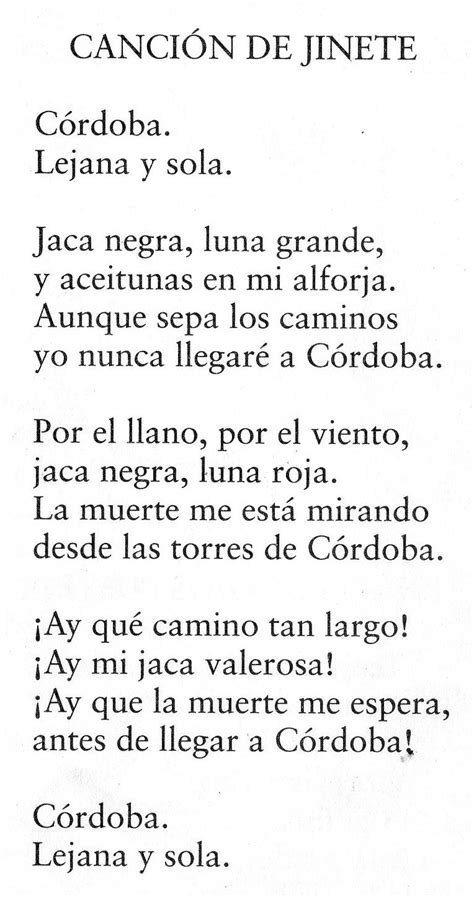 Cordoba Poema Lorca Estudiar