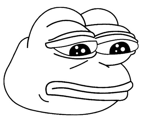 Sad Pepe Face Transparent The Emote Is Commonly Used As A Reaction To
