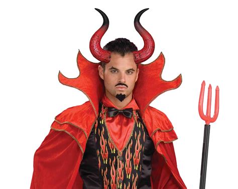 Large Giant Devil Horns Demon Red Black Satan Halloween 8 Costume
