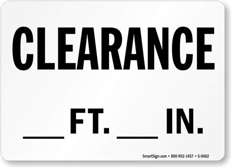 Clearance Signs Maximum Clearance Sigs
