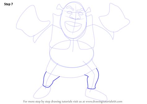 Learn How To Draw Shrek Grene Ogre Shrek Step By Step Drawing Tutorials