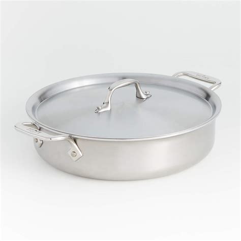 All Clad D Curated Quart Sauteuse Pan With Lid Reviews Crate Barrel Canada