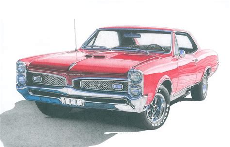 1967 Pontiac Gto Drawing By James Robert