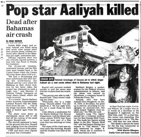 Aaliyah Autopsy Pictures Death Photo