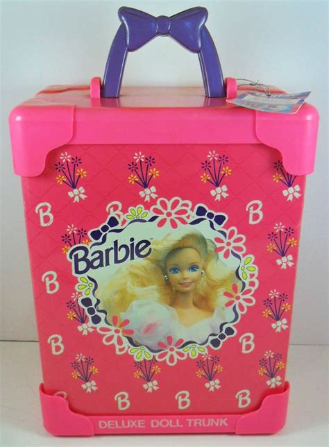 Barbie Deluxe Doll Trunk 1992 Mattel Pink Storage Case Barbie Storage