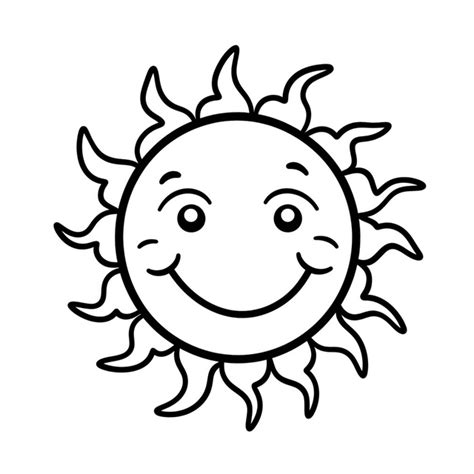 Sun Clipart Sun Smiling Cartoon Isolated On White Background Vector