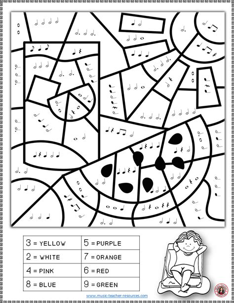Music has no boundaries, so it has made its way even into kids' online coloring pages. MUSIC WORKSHEETS: COLOR by MUSIC NOTES and RESTS This set contains 26 SUMMER Music Coloring ...