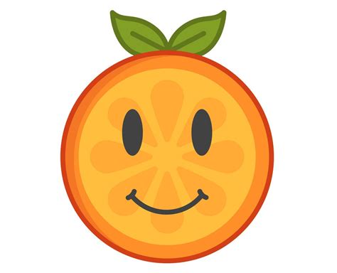 Orange Emoji Smiling Face Clipart World