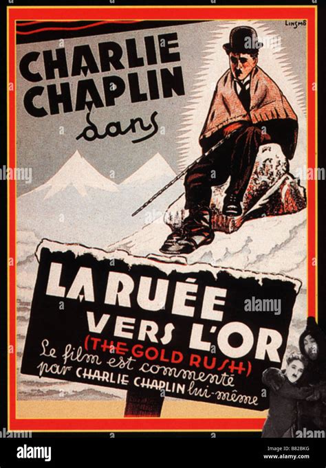 La ruée vers l or Année USA Affiche Poster Réalisateur Charles Chaplin Photo Stock