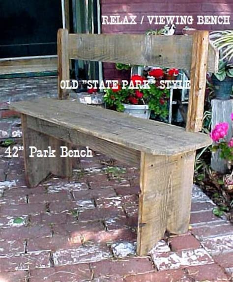 Park Bench Country Primitive On Sale Porch By Oldglorywoodcrafts