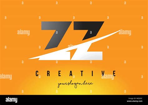 Zz Z Letter Modern Logo Design With Swoosh Cutting The Middle Letters