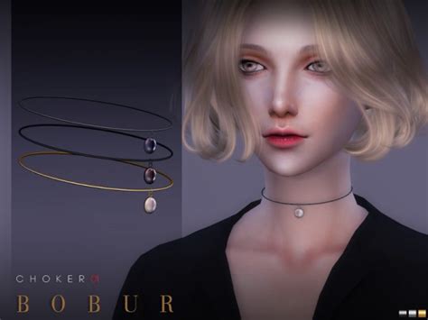 The Sims Resource Pearl Choker N01 By Bobur3 • Sims 4 Downloads
