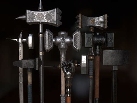 Warhammer Two Handed Medieval Weapons Pack 3d 武器 Unity Asset Store