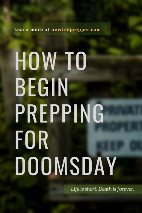 How To Begin Prepping For Doomsday The End Is Near Newbie Prepper