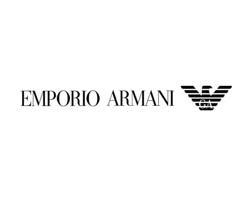 Emporio Armani Logo Brand Clothes Symbol Black Design Fashion Vector