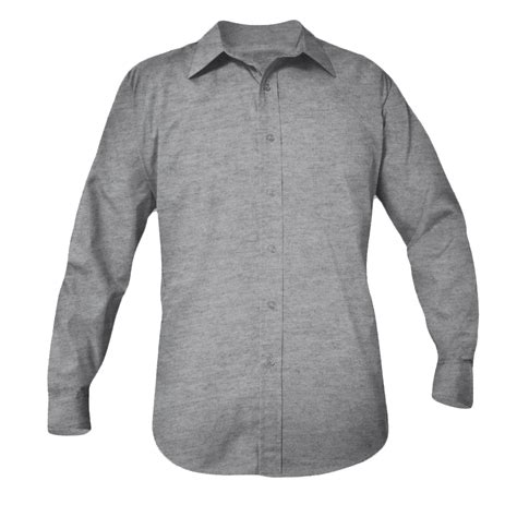 Heather Grey Buttondown Shirt Long Sleeve Clothtech International Inc