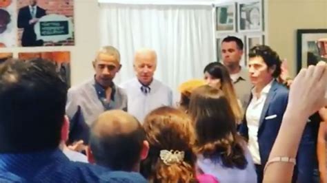 Barack Obama Joe Biden Spotted Together At Washington Dc Bakery