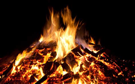 Download Wallpaper 3840x2400 Bonfire Flame Fire Night Sparks 4k
