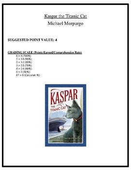 Comprehension Test Kaspar The Titanic Cat Morpurgo By The Sobczak Shop