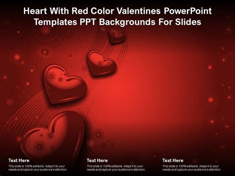 Heart With Red Color Valentines Powerpoint Templates Ppt Backgrounds