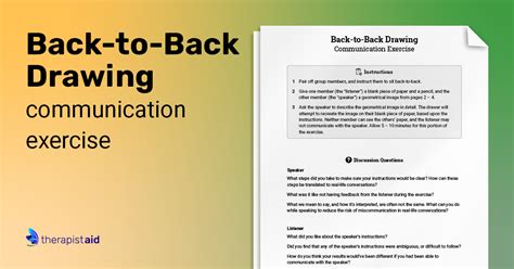 Back To Back Drawing Activity Worksheet Therapist Aid