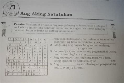 Ano Ang Iyong Mga Reyalisasyon Mula Sa Mga Natutuhan Mo Sa Aralin Nasa