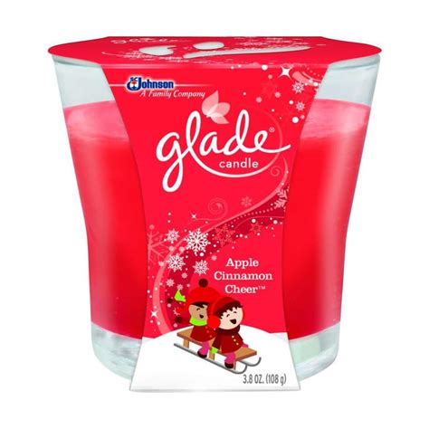 Glade 38 Oz Apple Cinnamon Cheer Holiday Scented Candle 75747 The