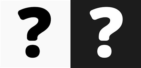 Question Mark Icon On Black And White Vector Backgrounds Stock