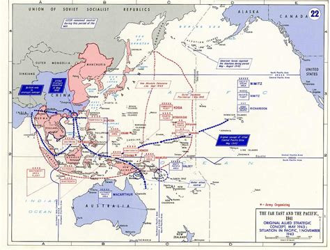 Map Map Of Situation The Pacific War As Of 1 Nov 1943 Showing One
