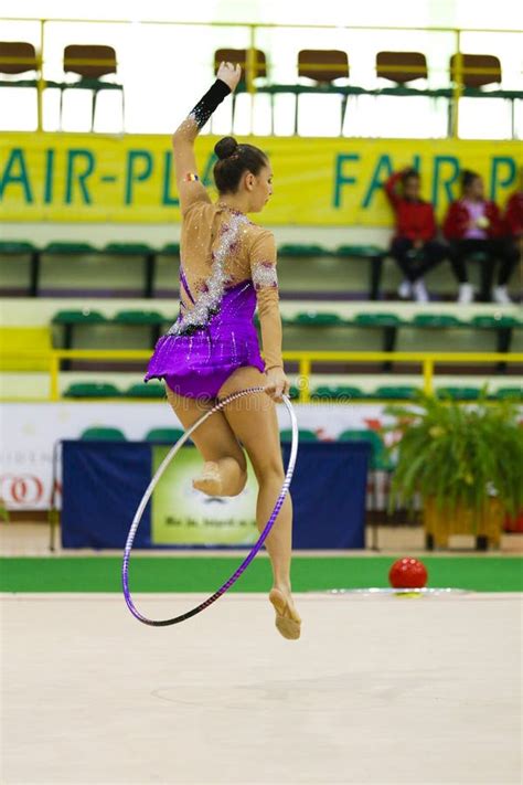 Athlete Performing Her Hoop Routine Editorial Photography Image Of Balance National 84953827