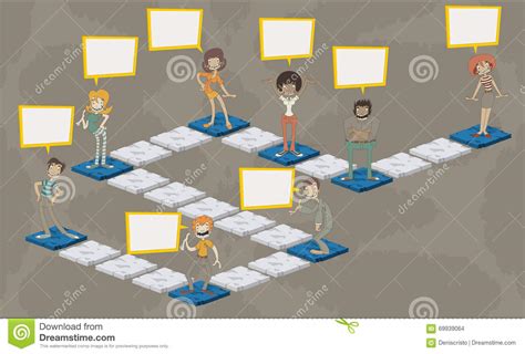 Board Game With People Stock Vector Illustration Of Game 69939064