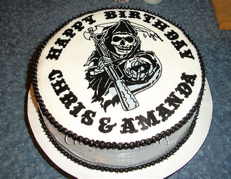 Sons Of Anarchy Cake By Mystiic143 On Deviantart Birthday Cupcakes