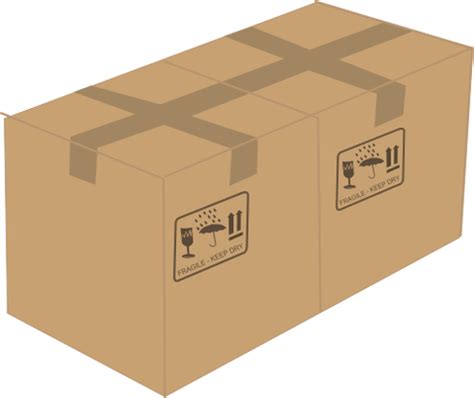 Vector Image Of 2 Sealed Cardboard Boxes Next To Each Other Public