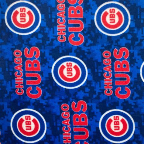 Chicago Cubs Fleece Fabric 60 Wide Mlb By The Yard