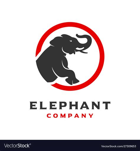 Elephant logo design template Royalty Free Vector Image gambar png