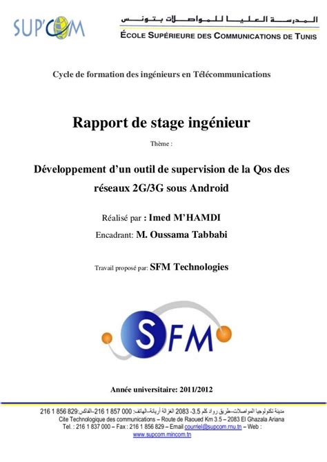 Rapport Stage Ingénieur