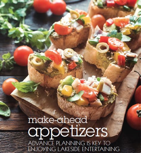 Translation of prepare ahead in russian. Make-Ahead Appetizers | Advance Planning is Key to Enjoying Lakeside Entertaining