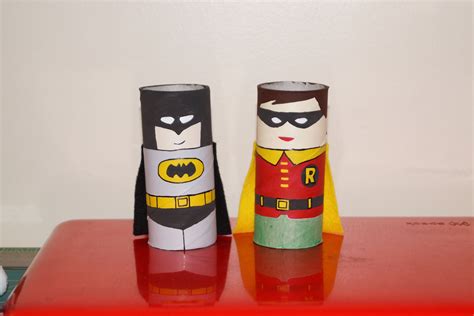 Batman And Robin Toilet Paper Roll Toys I Made These For My Sonss