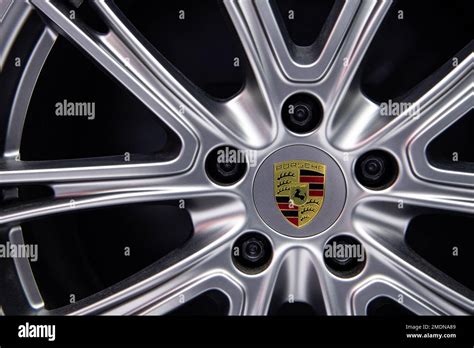 Porsche Alloy Wheels On Display At The 39th Thailand International