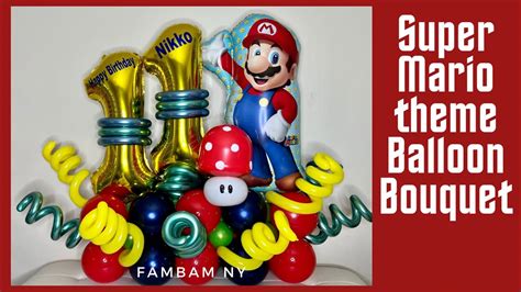 How To Make Super Mario Theme Balloon Bouquet Balloons For Kids Youtube