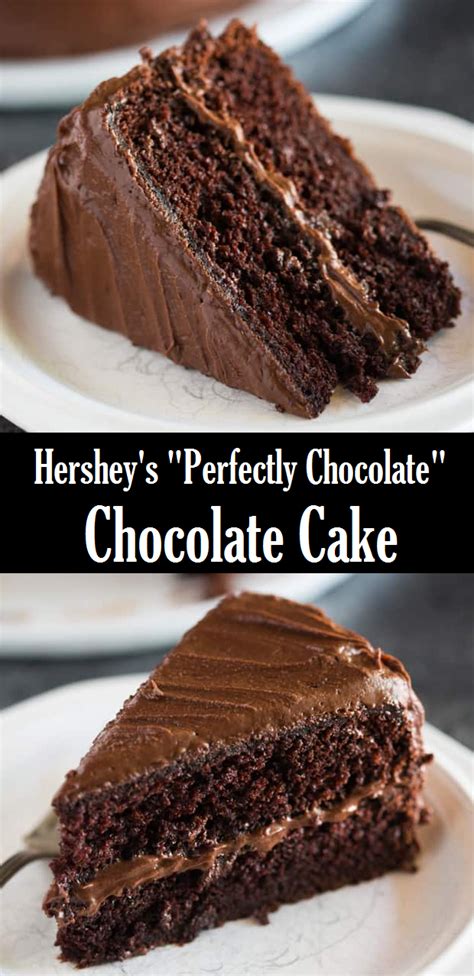 Hershey's chocolate cheesecake cake is a rich and decadent combo of my favorite chocolate cheesecake and hershey's perfectly chocolate chocolate cake recipe and frosting, surrounded with lots of chocolate chips! Hershey's "Perfectly Chocolate" Chocolate Cake - Easy Recipes Today | Hersheys chocolate cake ...