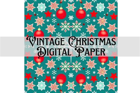 Vintage Christmas Digital Paper Graphic By Jada Boutique Design