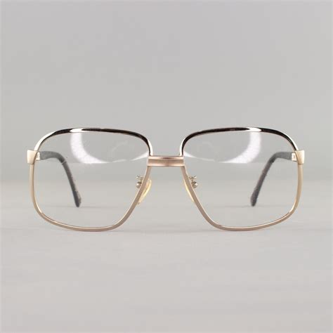 80s Glasses Gold Eyeglass Frame Vintage Eyeglasses 1980s Etsy