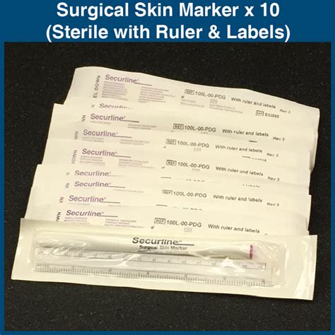 Secureline Surgical Skin Marker Pd1000 L 10 Sterile Markers