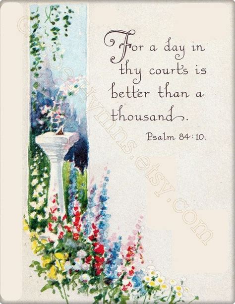 Psalm 8410 Vintage Scripture Print Cards Or Framable Print Psalms