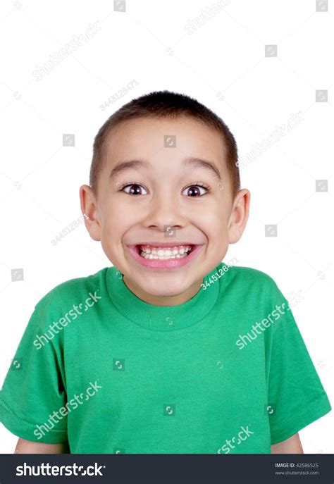 Sixyearold Boy Making Silly Face Big Stock Photo Edit Now 42586525