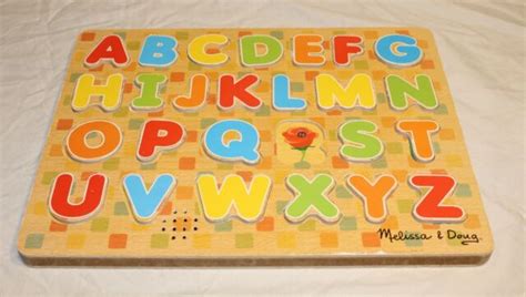 Melissa And Doug Hand Crafted Alphabet Sound Puzzle Ebay